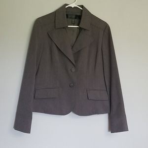 Apostrophe Womens Gray Blazer Suit Jacket Size 12